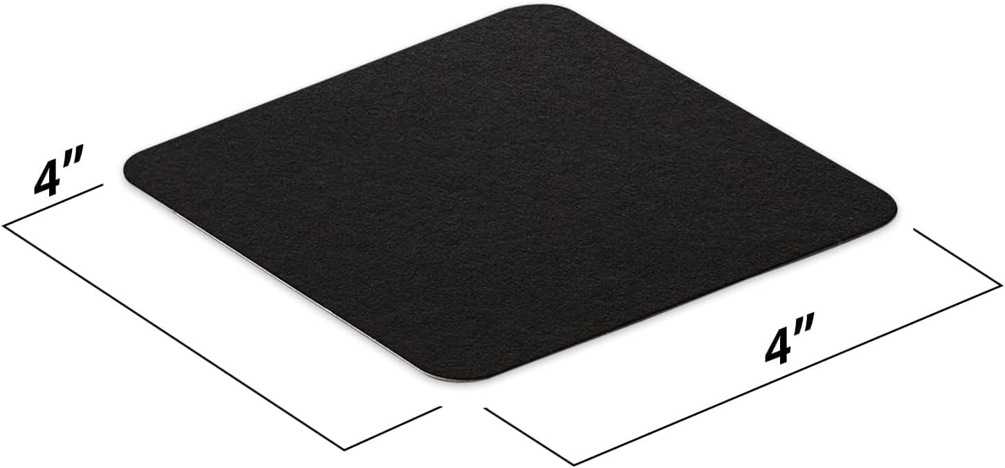 MT Products Black Square Drink Coasters 4" - Disposable Drink Absorbent (Pack of 500) - Made in The USA