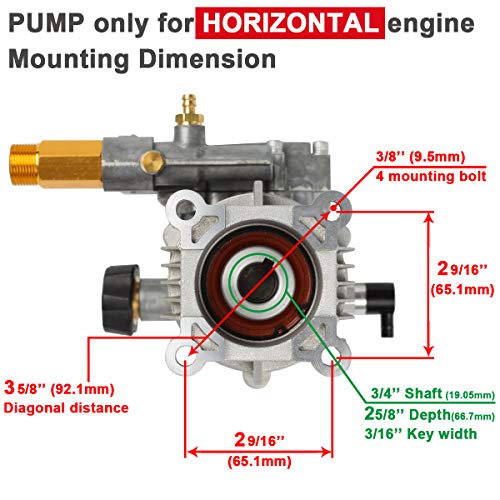YAMATIC 3300 PSI Pressure Washer Pump 2.5 GPM 3/4