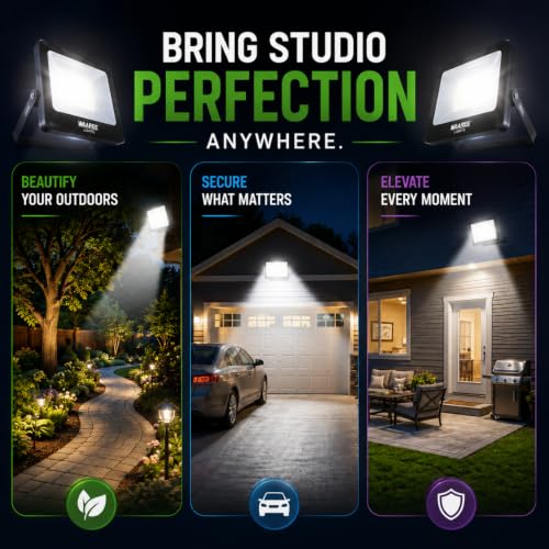 Image of WAAREE 50W LED Flood Light Outdoor Waterproof IP65 | 5000 Lumens High Brightness | Energy Efficient Aluminum Body | Wall Mount Security Light for Home, Garden, Parking, Shop | Cool Daylight 7500K