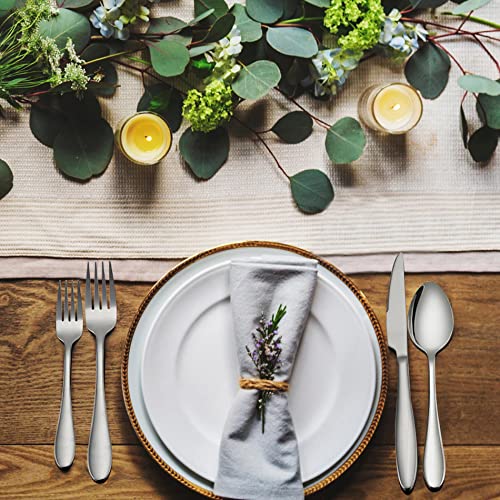 Lianyu 48-Piece Silverware Set For 8 With Steak Knives, Stainless Steel Flatware Cutlery Set, Eating Utensils Tableware Include Forks Knives Spoons, Dishwasher Safe #TOP6