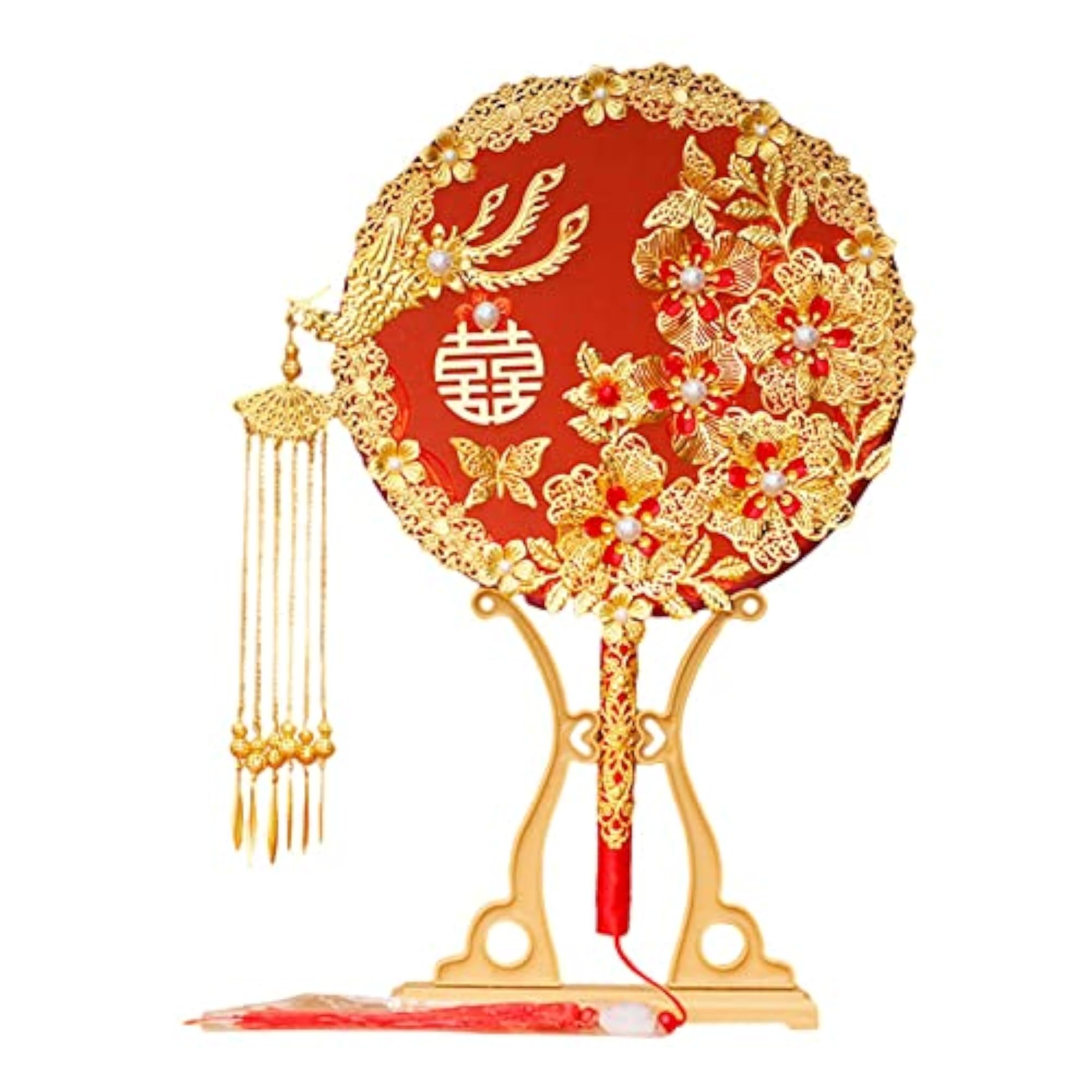 Wedding Fan Bride Bridesmaid Chinese Style Hand Fan for Home Decor