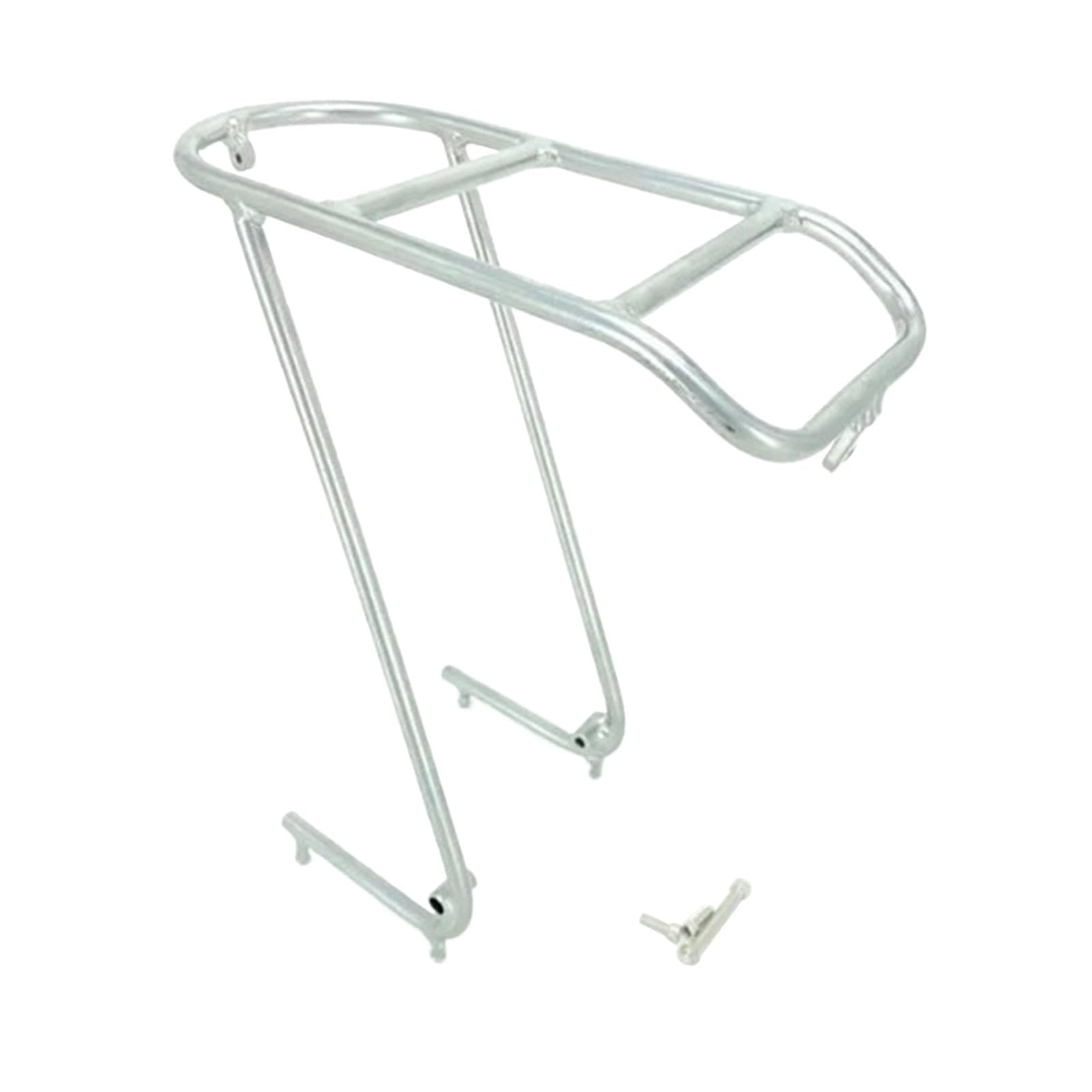 UJEAVETTE® Bicycle Front Rack Luggage Touring Carrier Racks Pannier Carrier Front Shelf Silver-image-42