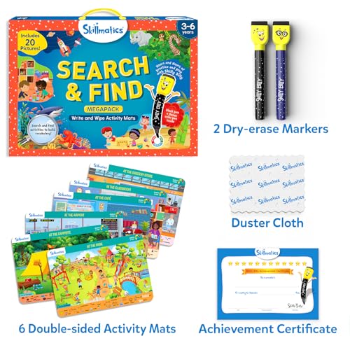 Image of Skillmatics Search and Find Megapack - Reusable Preschool Learning Activity