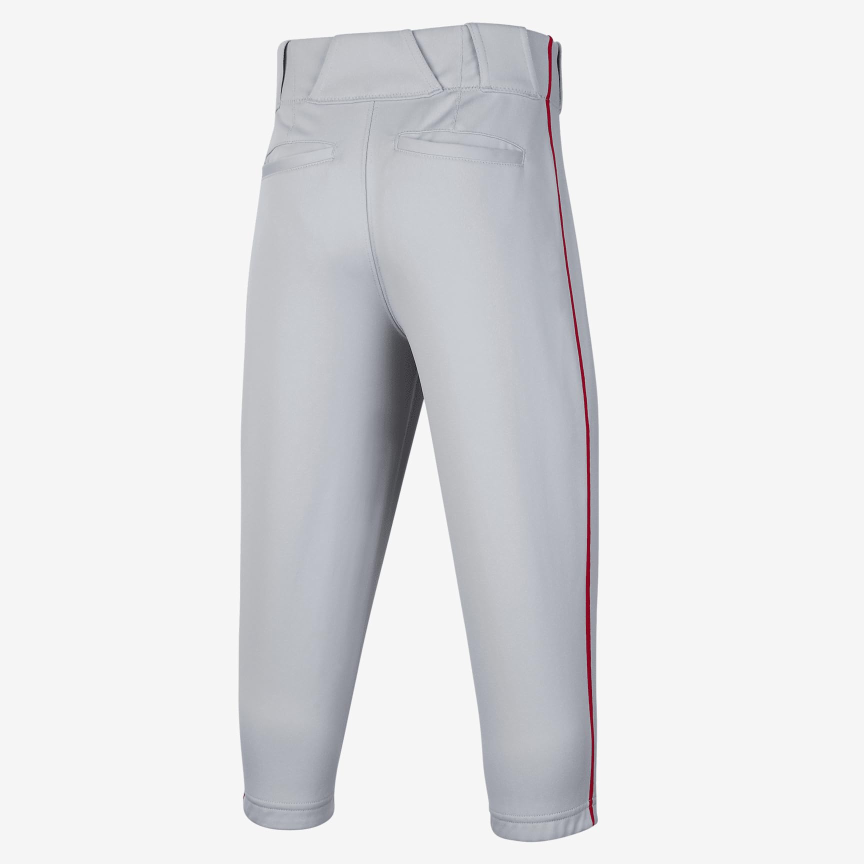 Nike Vapor Select 2 Big Kids' High-Piped Baseball Pants (DX9169-015, Wolf Grey/University Red/Black) Size Small