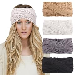 4 Pack Knitted Criss Cross: Black, Milk White, Camel, Grey