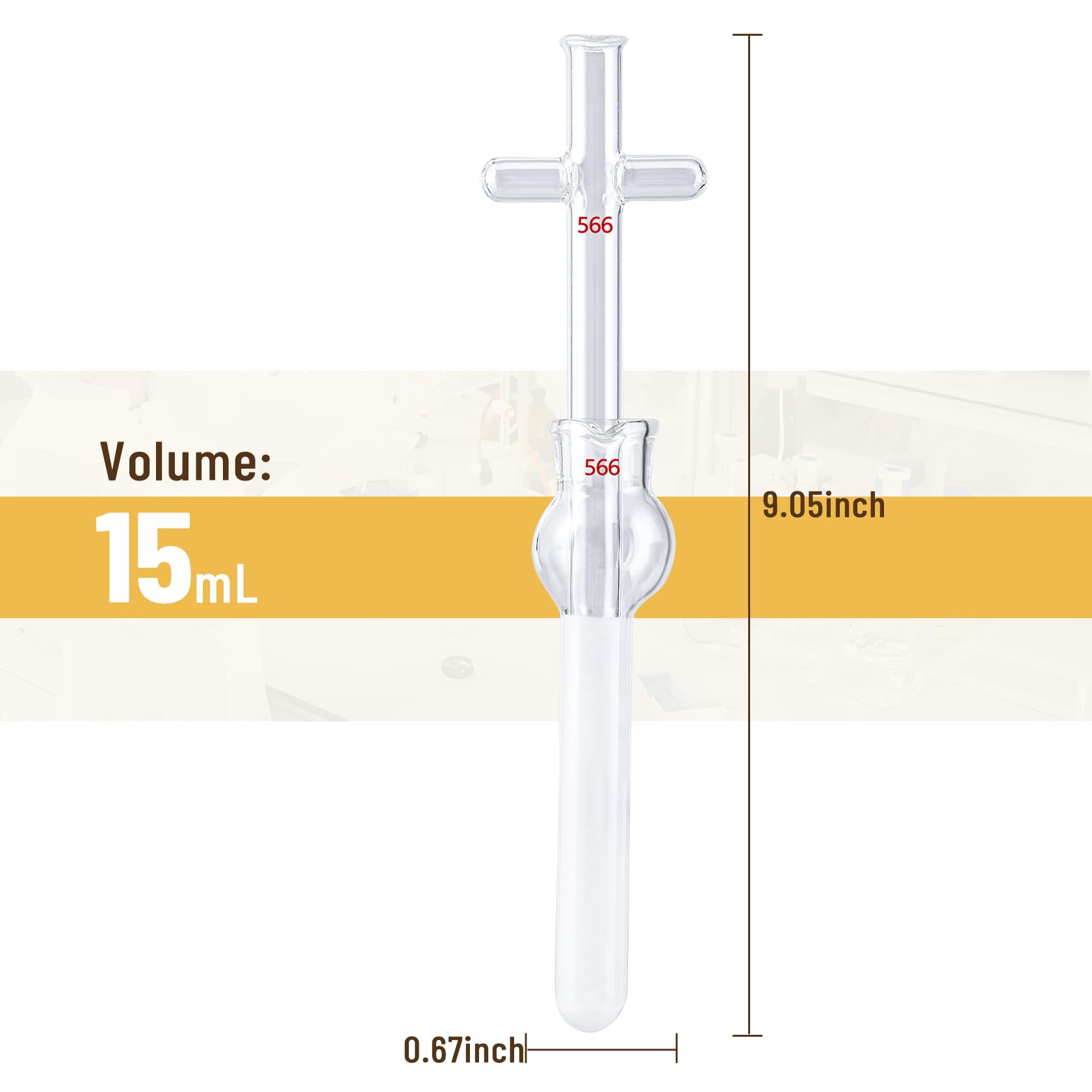 4E's USA Tissue Grinder 4 Sets – 15 ml Glas Dounce Homogenisator Tissue Grinder Tube mit Stößel, aus Borosilikatglas mit Kreuzgriff