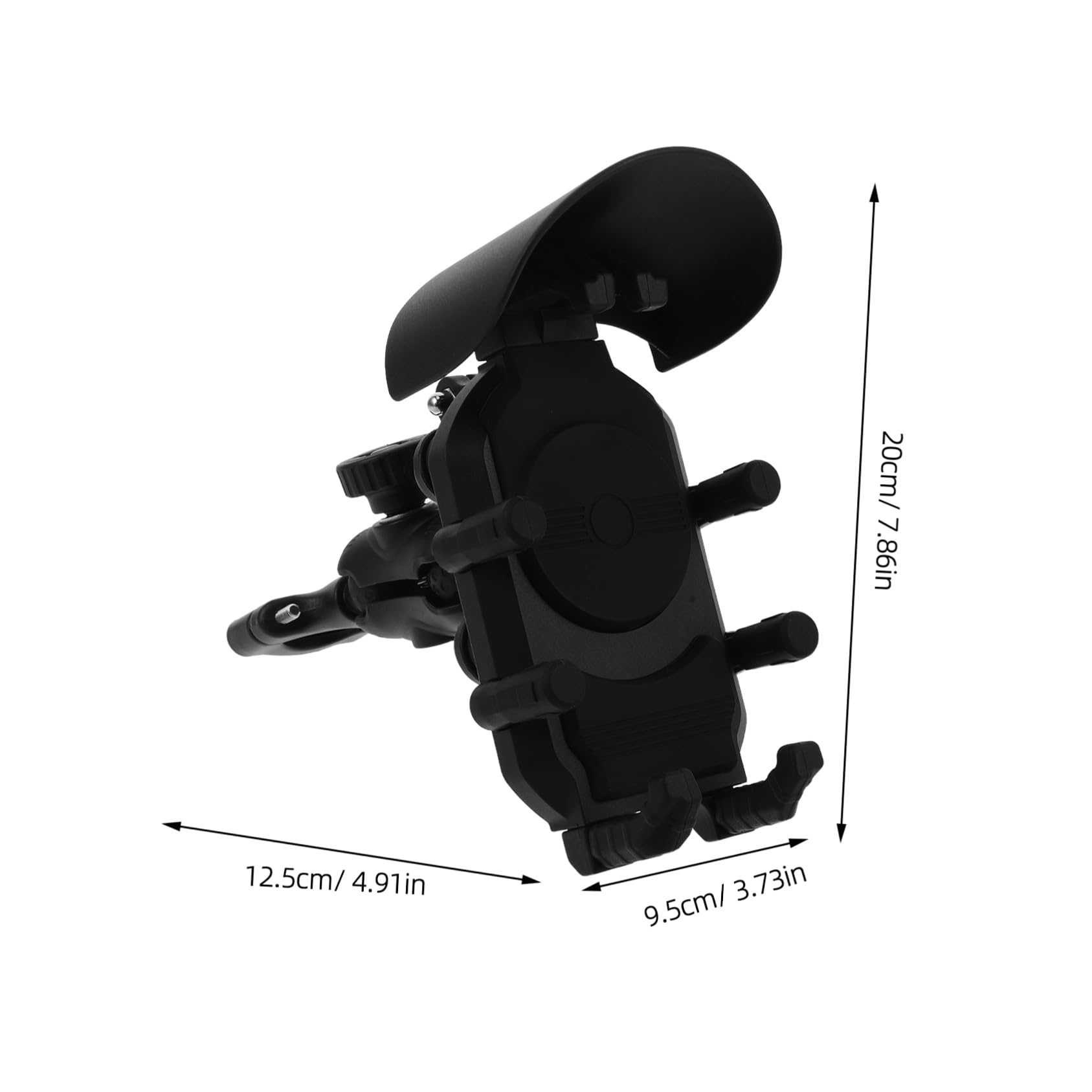 Support de Téléphone pour Guidon de Moto Noir Réglable Antichoc