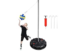 Portable Tetherball Set with Sturdy Base and Poles