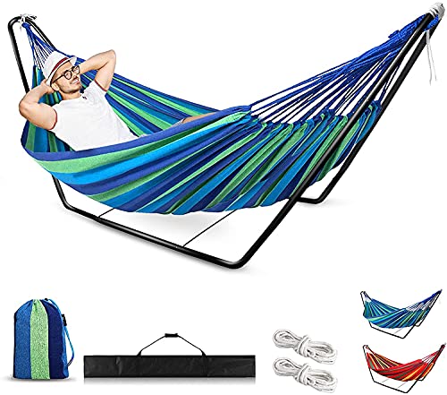 Hängematte für 1-2 Personen Hängesessel mit Gestell klappbar für...