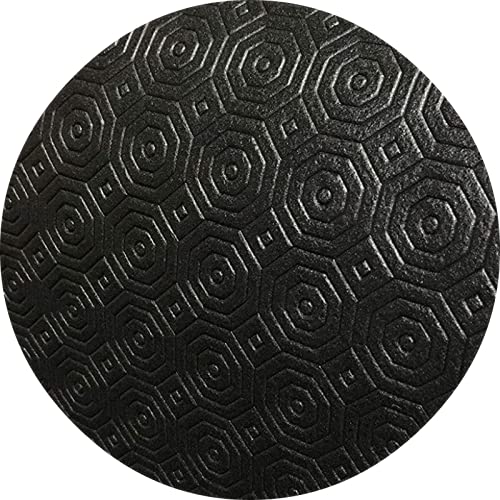 Table Protector ROUND Heat Resistant Felt Cream Grey Beige Brown HEAT RESISTANT (Black, 110.cm (43" inch)) โ image 1