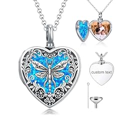 Opal Dragonfly Urn Locket