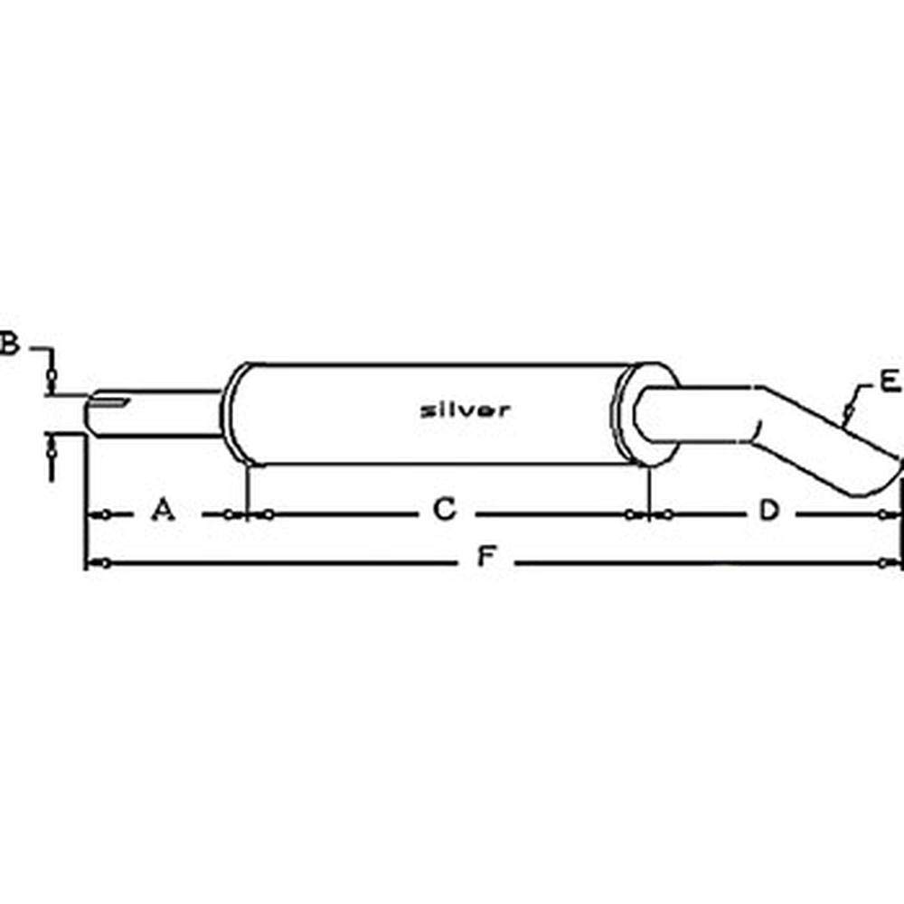 Chamber Muffler, 3 Inch Centered/ 2.5 Dual Outlet 9302010