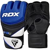 RDX オープンフィンガーグローブ F12 ボクシング 格闘技 MMA UFC ハーフフィンガー メンズ レディース 日本正規品 (ブルー, XL)