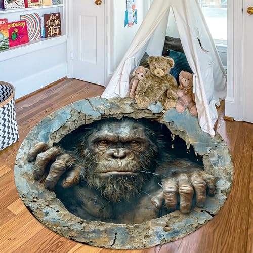 Tapete Redondo Bigfoot 3D Personalizado 60 cm miniatura 4
