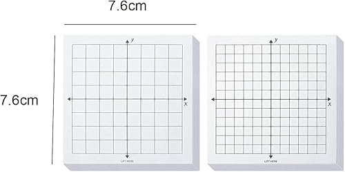 Miniatura 2 de 6 blocs de papel cuadriculado autoadhesivo, bloc de notas adhesivas, mini bloc de notas forradas para suministros de matemáticas de oficina,