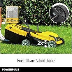 Powerplus Tondeuse Gazon Electrique POWEG62205 Tondeuse a Gazon de 1300 W 320 mm O avec Ramassage et Ejection Arriere