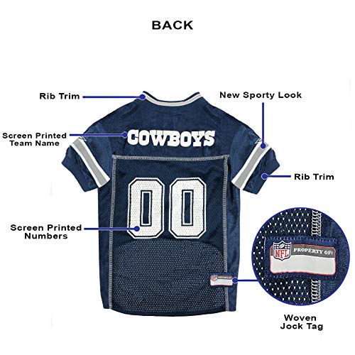 Nfl Dallas Cowboys Dog Jersey, Size: Small. Best Football Jersey Costume For Dogs & Cats. Licensed Jersey Shirt. #TOP5