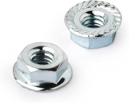 Miniatura 2 de POWERTEC QLN1300-P2V Tuercas de bloqueo de brida dentada hexagonal de 14 "-20  Sujetadores chapados en zinc de acero al carbono de primera calidad