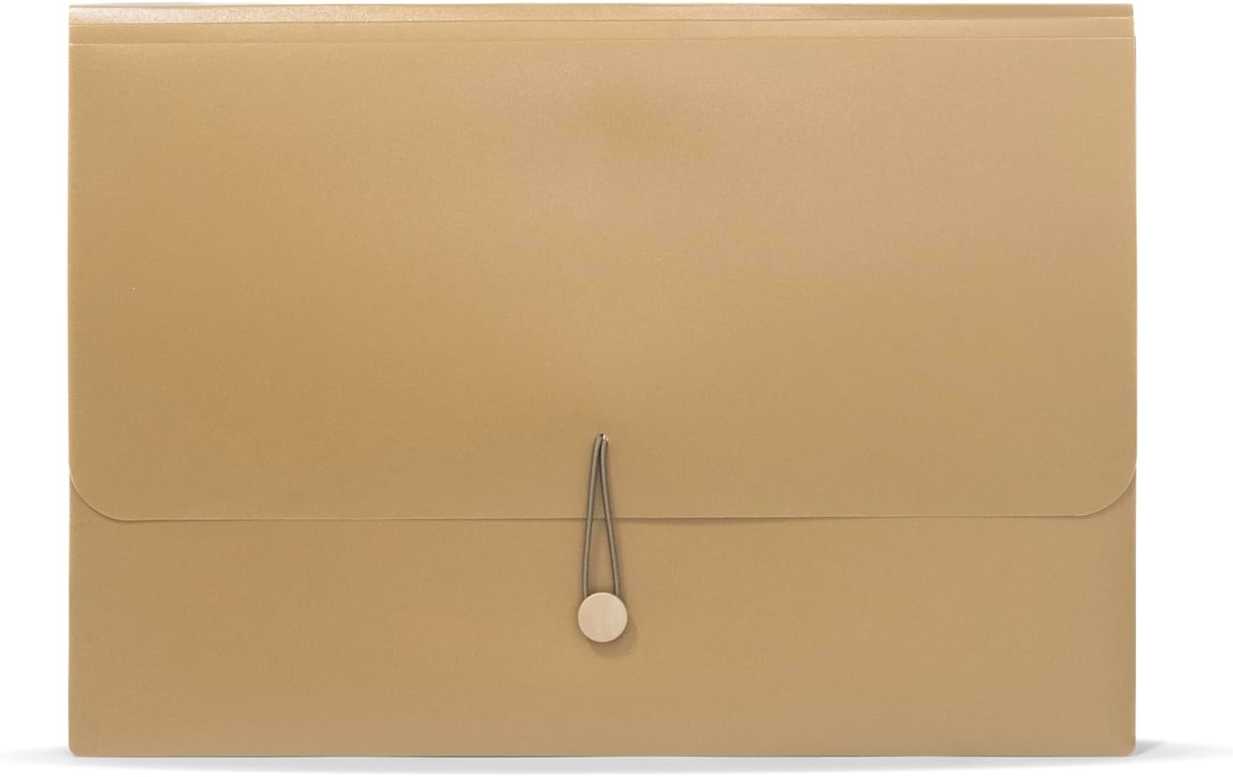 Cascade Folder | 5 Layer Vertical Expanding Folder & Document Holder | A4 Size with Button Closure | PP Material - Gold