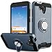 Produktbild Liwarace Alcatel Tetra Schutzhülle, schlankes Hybrid-Gehäuse mit zwei Schichten, um 360 Grad drehbarer Ring-Ständer, magnetische Autohalterung für Alcatel Tetra 5041C / Alcatel Ideal Exite 5044R, blau