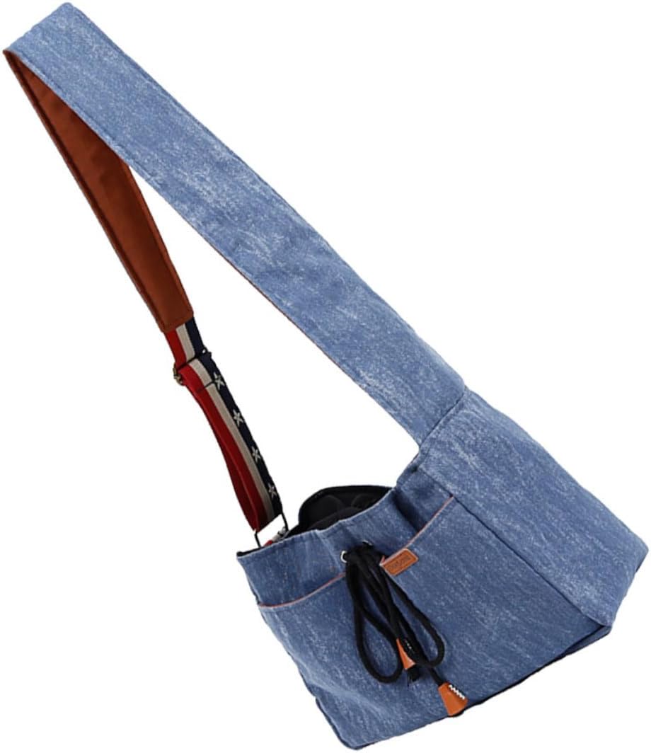 Machine Washable Polyester Cotton Pet Sling Carrier Backpack Safety Rope Comfortable Outdoor Travel Pouch