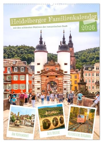 Heidelberger Family Calendar (Wall Calendar 2026 DIN A2 High), CALVENDO Monthly Calendar: Brings Heidelberg Flair to the Organisation of Family Life