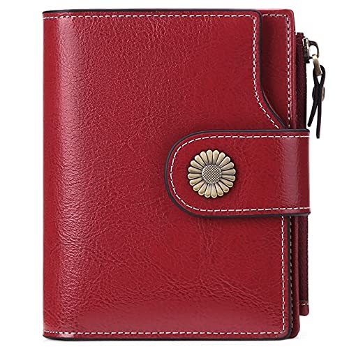 FALAN MULE Small Wallet for Women Leather Bifold Compact Small Womens Wallet with RFID Blocking