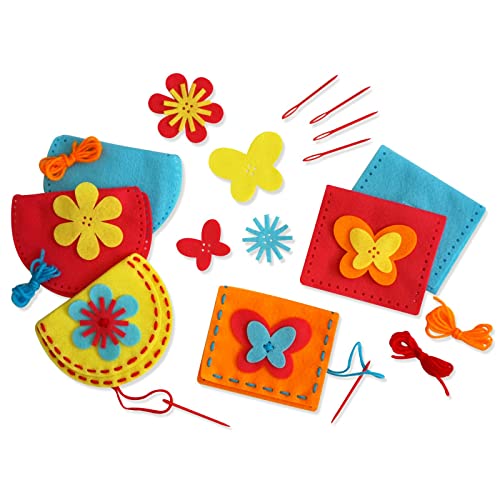 Serabeena Sewing Kit for Kids - Sew Felt Purses | 6 Kits Ages 4-8