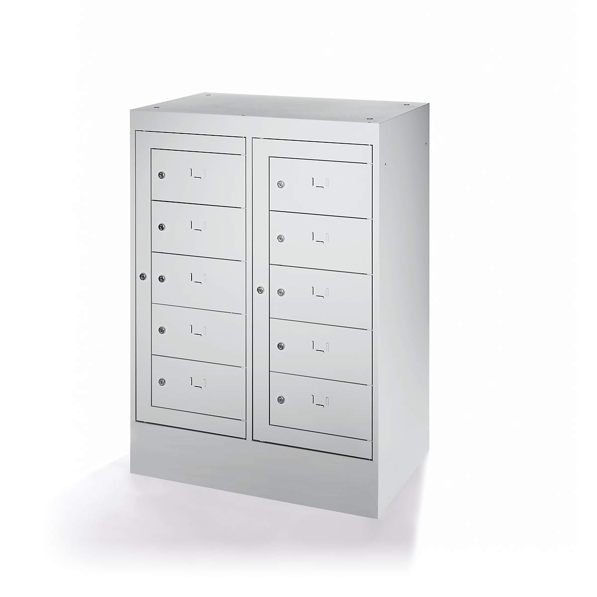 Certeo | Armoire pour Ordinateurs Portables | 10 casiers, h x l 1115 x 782 mm, gris clair