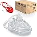 AIESI® Pocket Mask masque de réanimation professionnel pour la respiration bouche-à-bouche avec valve unidirectionnelle et filtre (Paquet de 50 pièces), Masque-réanimateur CPR
