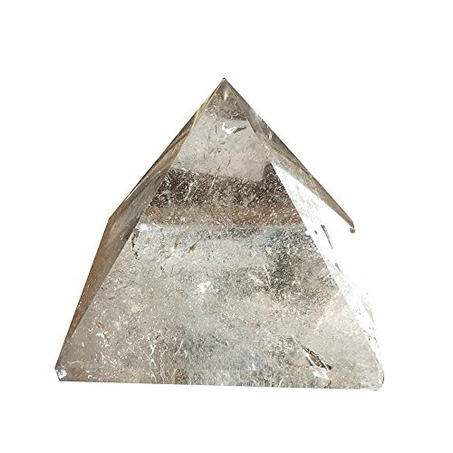 Hongjintian Natural Crystals Clear Quartz Crystal Pyramid Approx. W2.20Inches For Reiki Healing #TOP1