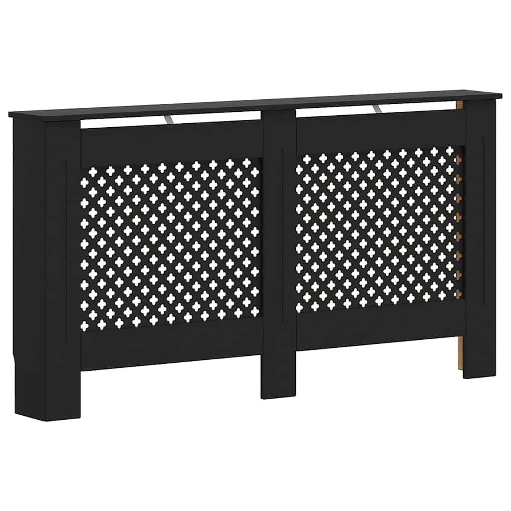 vidaXL Radiator Cover Black 152x19x81.5 cm MDF — image 1