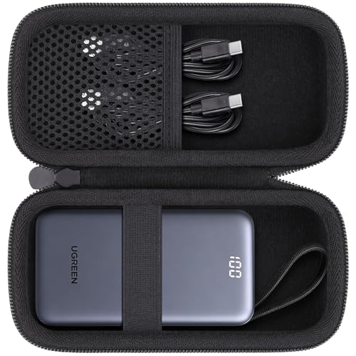 �i�P�[�X�̂݁jUGREEN �R���Z���g�t�����o�C���o�b�e���[ 10000mAh 65W USB-C�P�[�u����̌^ 45W �܏�AC�v���O�[�d��ɑΉ� PB512��p���[�P�[�X�C�u���b�N-Aenllosi