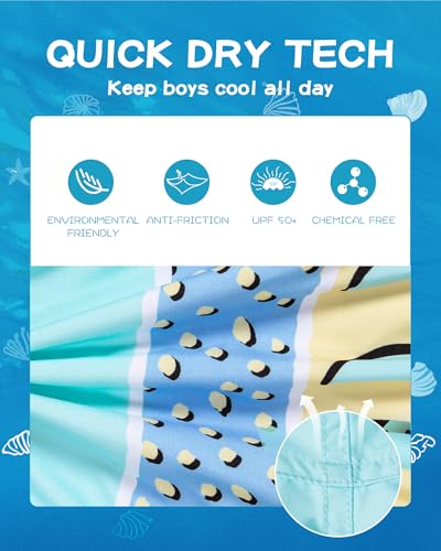 Image of SURF CUZ Boys Swim Trunks Toddler Swim Shorts UPF 50+ Bathing Suit for Boy Swimsuit Quick Dry Mesh Beach Boardshorts Swimwear