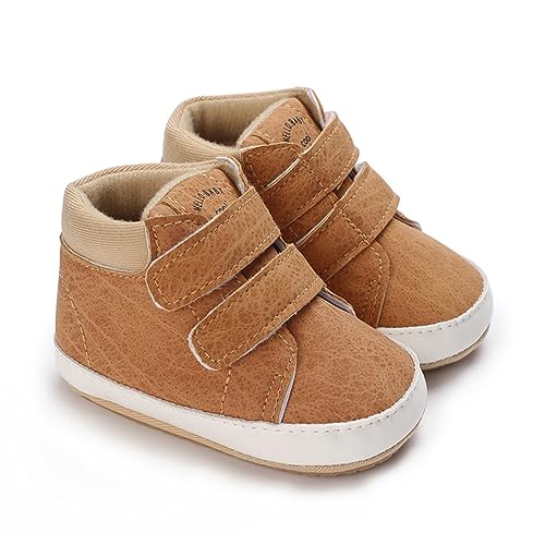 Image of E-FAK Baby Shoes Boys Girls Infant Sneakers Non-Slip Rubber Sole Toddler Crib First Walker Shoes
