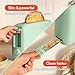 bella 2 Slice Slim Toaster, Fits-anywhere™ Kitchenware, 6 Setting Shade Control with Reheat & Cancel Buttons, Fits Sourdough, 10” Long Slot, Anti Jam & Auto Shutoff, 900 Watt, Seaglass