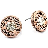 Western Peak Hammered 12 Gauge Shotgun Bullet Shell Earrings (Copper)
