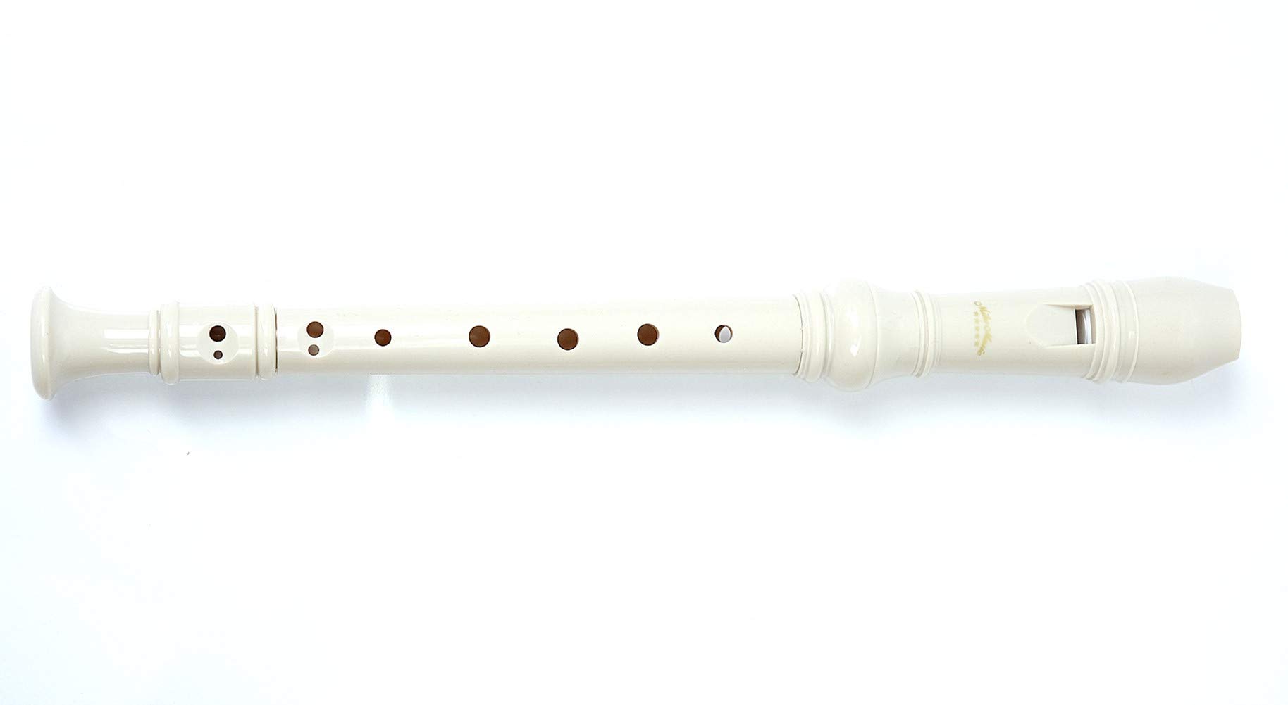 Mike Music 8-Hole Soprano Descant Recorder With Cleaning Rod (Mike Music flute 1, white)