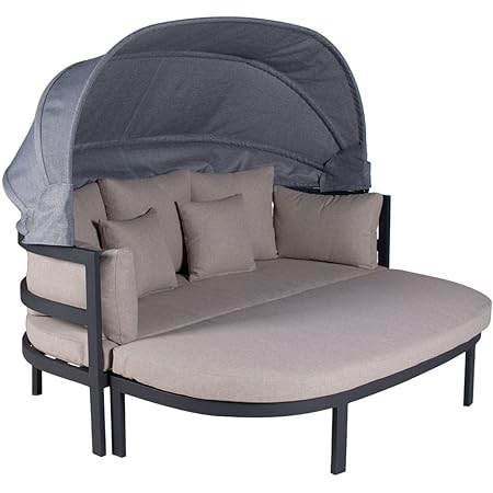 OUTLIV. Atlanta Daybed Sonneninsel mit Dach, Gartenliege mit Aluminium