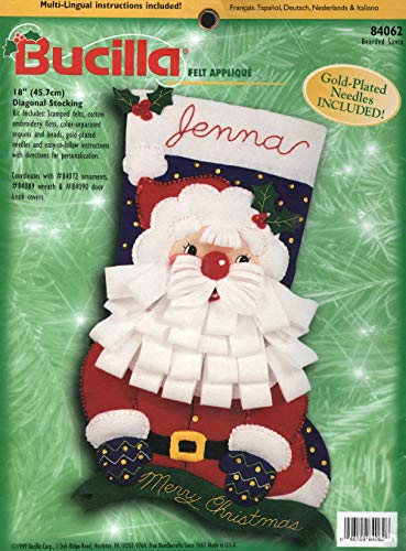 Chaussette de Noël Bucilla 84062 kit de feutrine broderie 45 cm