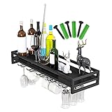 All Mounted Rack, Iron Glass Hanger 24/31/39IN Glass Hanger Rack Space Saving Sturdy and, Glass Rackall Mountable for Bar Kitchen