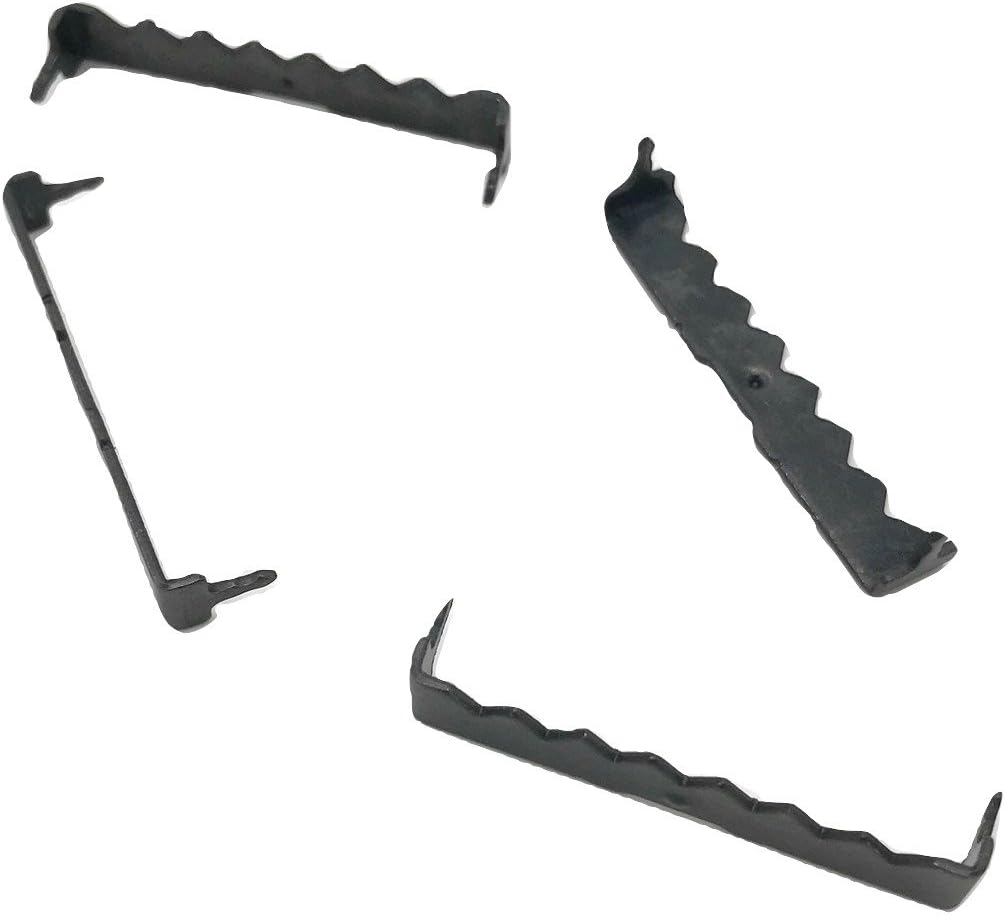 100 Large Sawtooth Picture Hangers Black - No Nail 1-3/4” Nailess for Hard and Soft Wood Frames