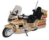 motorrad goldwing accessories Aus Metall mit Plastikteilen Welly Hon-da Goldwing Gold Wing Beige 1/18 Modellmotorrad Modell Motorrad