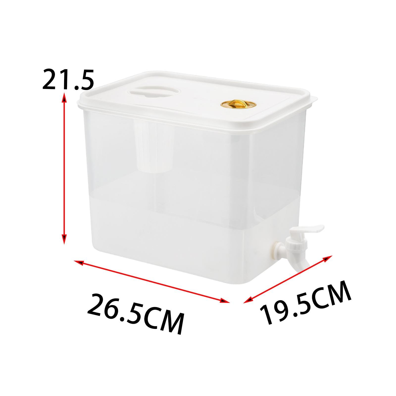 Milageto Hervidor frío con Grifo, dispensador de Bebidas para Nevera, contenedor, hervidor de Agua, Barril de Jugo, dispensador de Bebidas para Fiestas, 10L