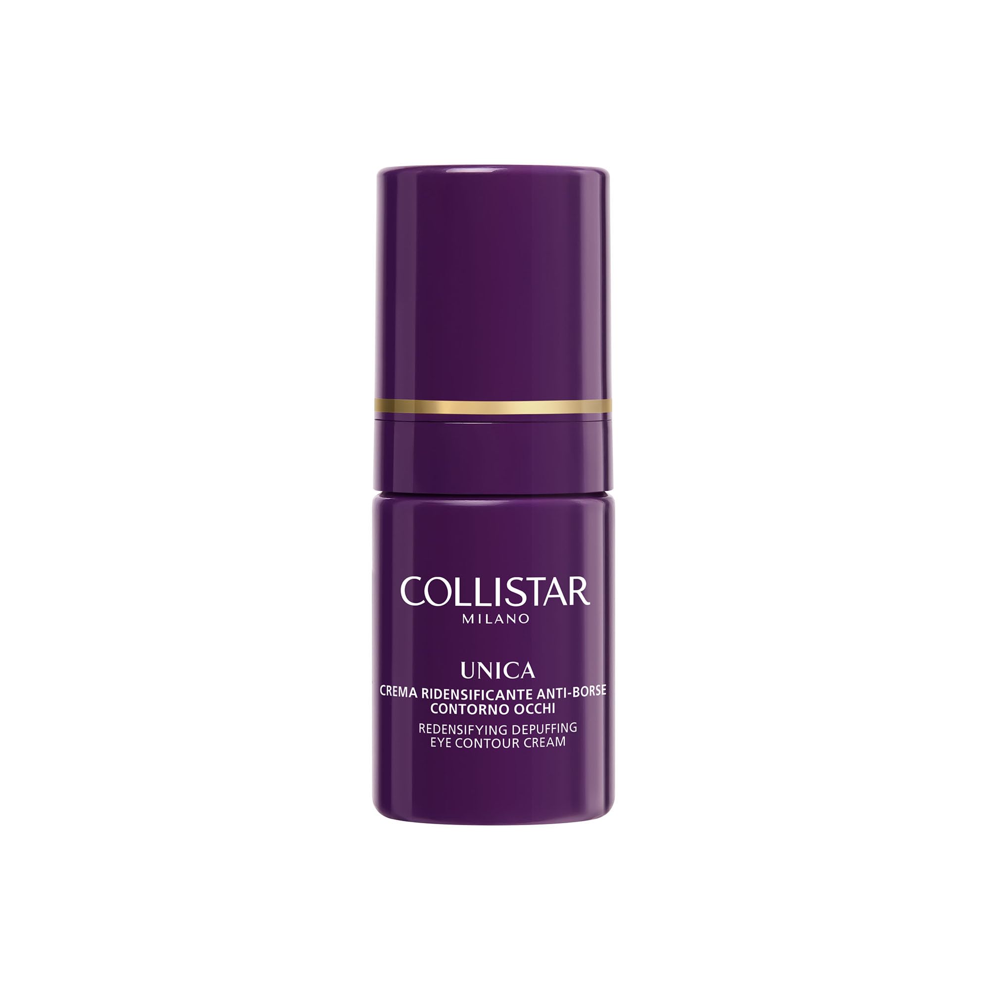 Collistar Unica Contorno Occhi Ridensificante, Riduce Borse e Gonfiori, Texture Nutriente, Stimola la Produzione di Collagene, Senza Siliconi, 15 ml