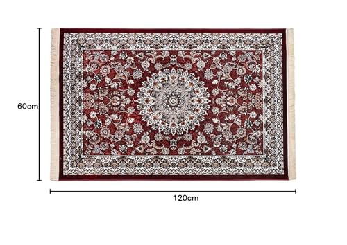 Image of Armaan Rugs Kashmiri Traditional Silk Touch Jhelum Carpet Persian Design 60x120 cm 2 Feet by 4 Feet