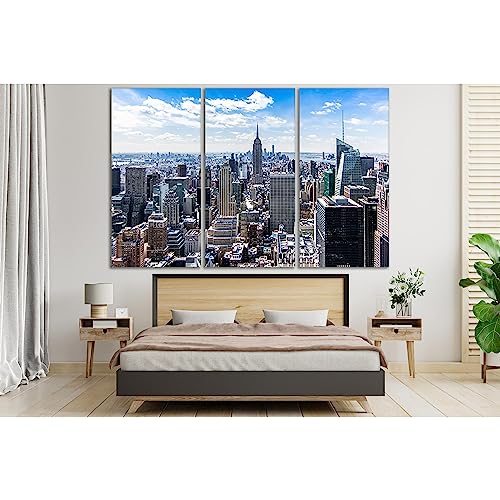 Impression sur toile New York ZELLART Empire State Building cadre géant 210x140 cm