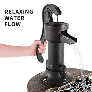 Yi 40 inch 3 tier barrel waterfall fountain outdoor water fountains barrel wood 3 tier freestanding rustic pump for garden patio backyard porc  urban country home decor