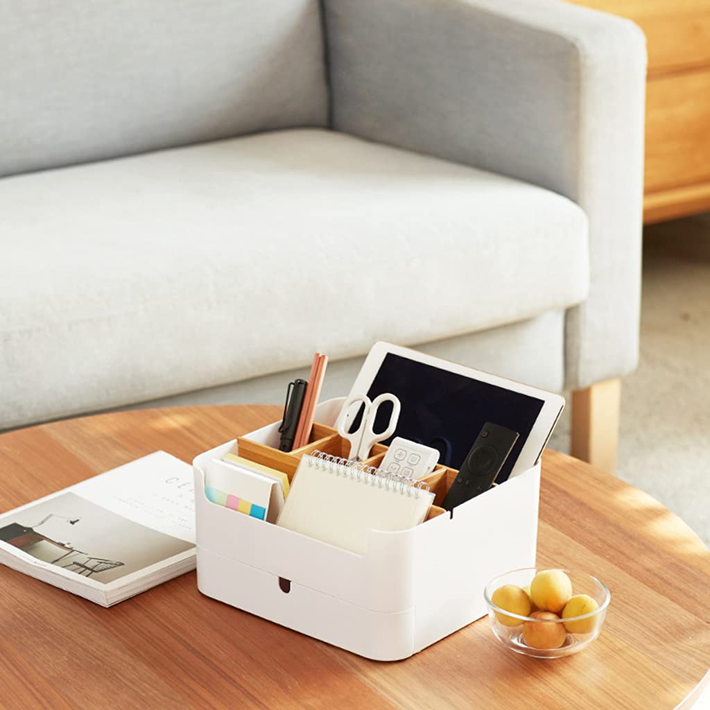 Scatola portaoggetti da scrivania a più scomparti, elegante per forniture da ufficio, oggetti essenziali e oggetti vari, supporto versatile per casa e spazio di lavoro