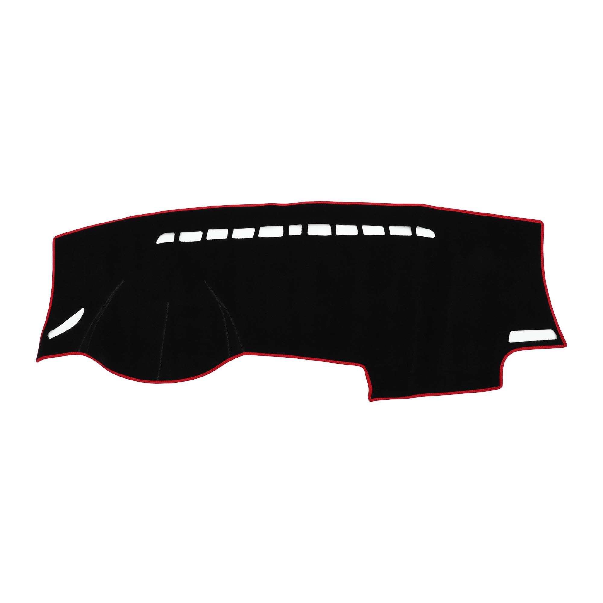 A ABSOPRO Copri Cruscotto per Auto Copertura Cruscotto Tappetino Antiscivolo per Volkswagen Golf 7 2013-2018 Poliestere Nero Rosso